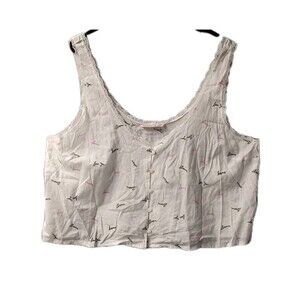 PINK Victoria’s Secret PJ Crop Top Large Shirt  Amour Cherie Love Kisses Theme